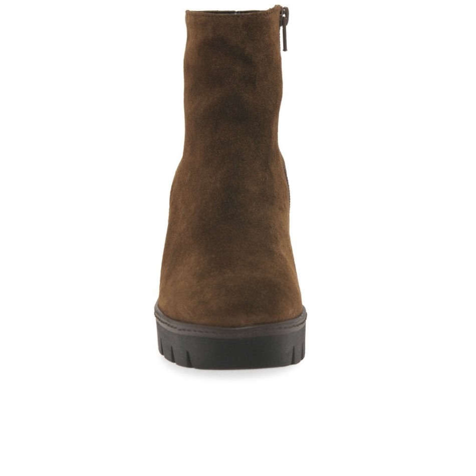 Gabour | Bottines Exclusives à Talons Compensés épais En Daim Whisky Utopia Pour Femmes